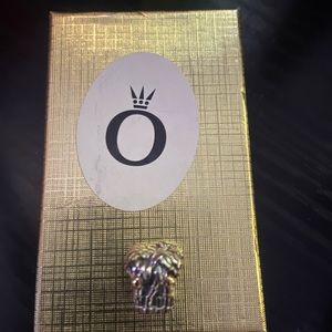 Retired PANDORA Palm Tree Sterling Silver Charm With 14K Gold Coconuts.